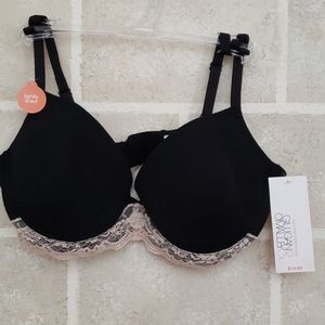 36D NWT Black Cotten Bra